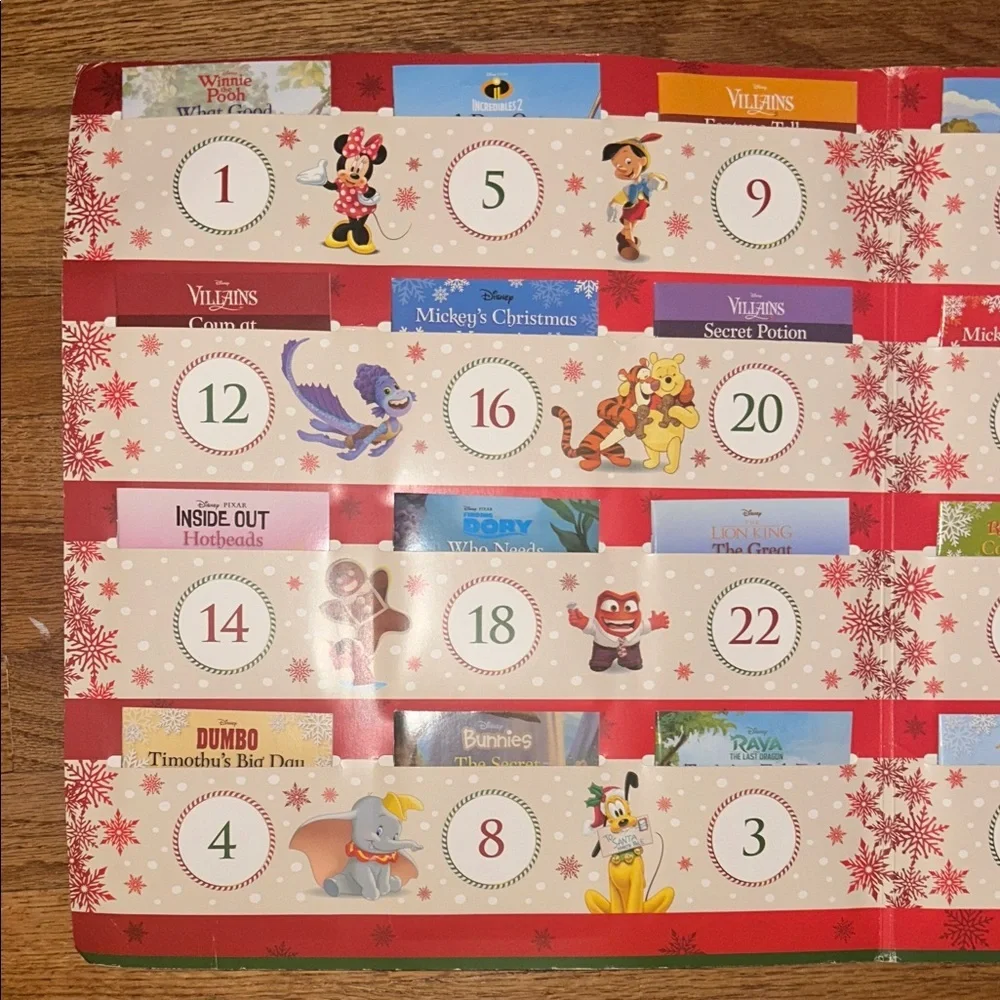 Disney Advent Calendar with Colorful Characters